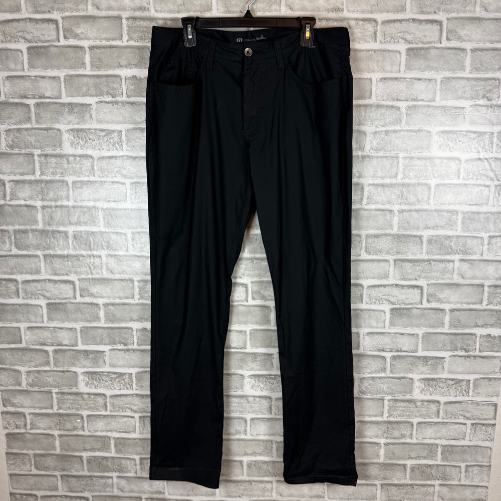 Travis Mathew Open to Close Pants Mens 35x34 Black Golf Performance Trousers